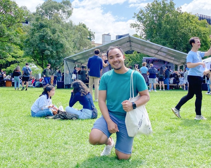 The festivity at Unimelb's South Lawn on Orientation Day. Source: Personal documentation
