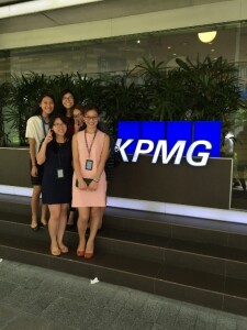 Joining KPMG as a fresh graduate. The writer is in the first row, first from the left