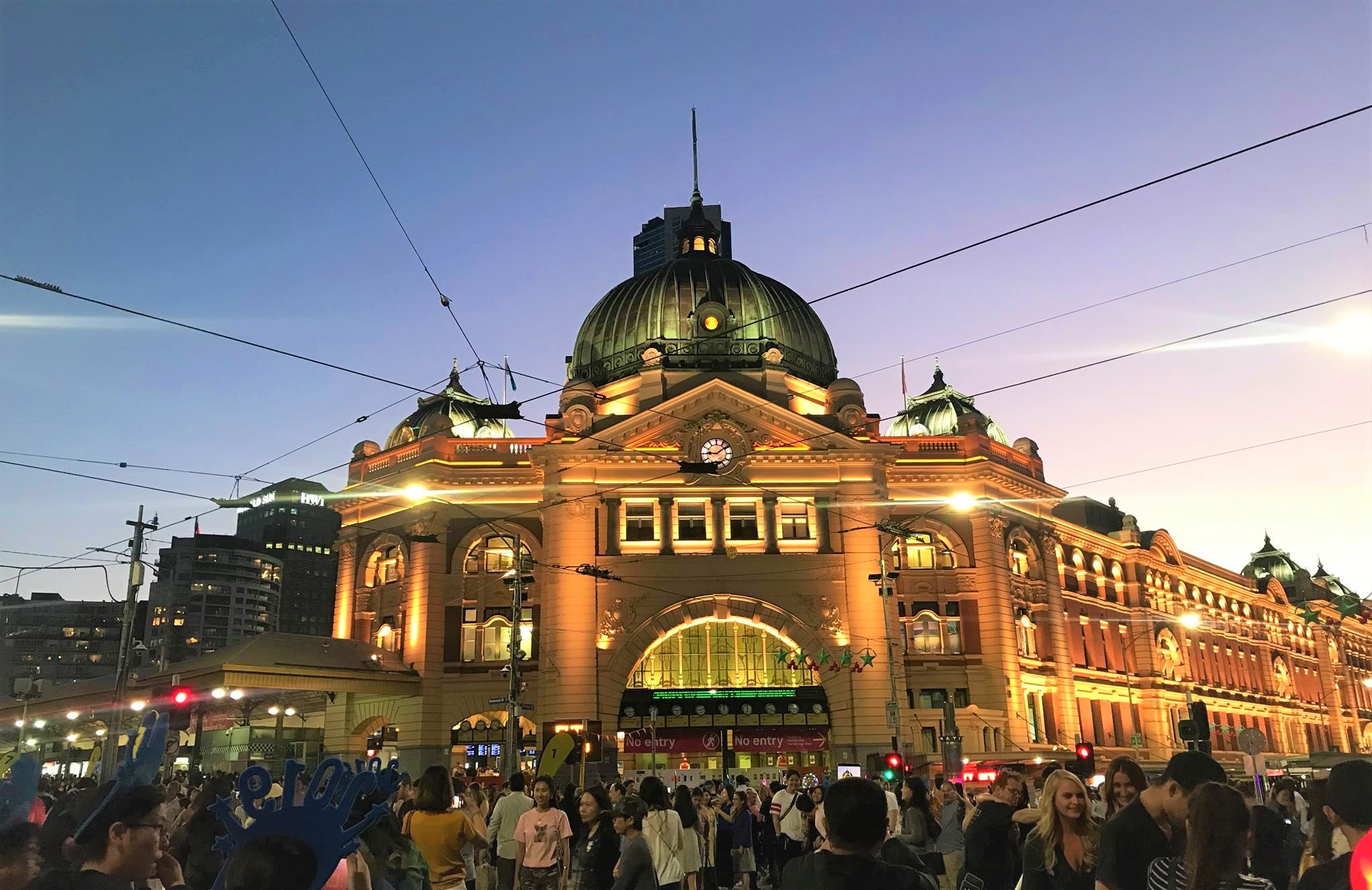 Flinders Street Station di jantung Kota Melbourne. Sumber: Yogi Saputra Mahmud